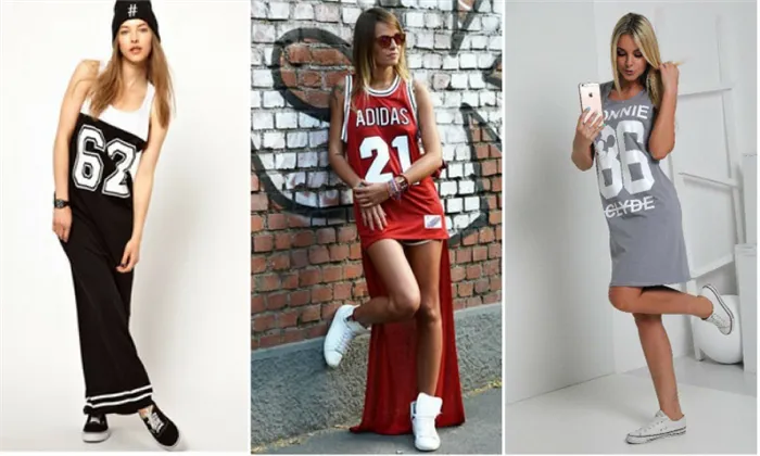 Спортивное платье в паре со спортивными кроссовками - идеальное сочетание.