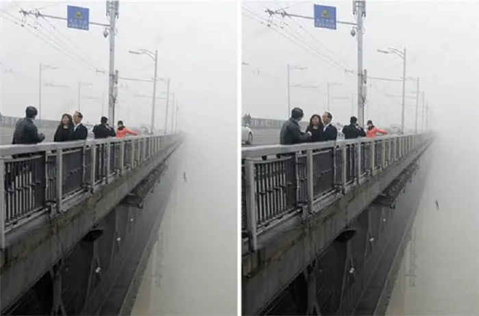 Мост самоубийц через реку Янцзы в Китае