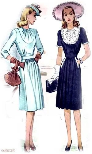 Платья в стиле 40-х годов