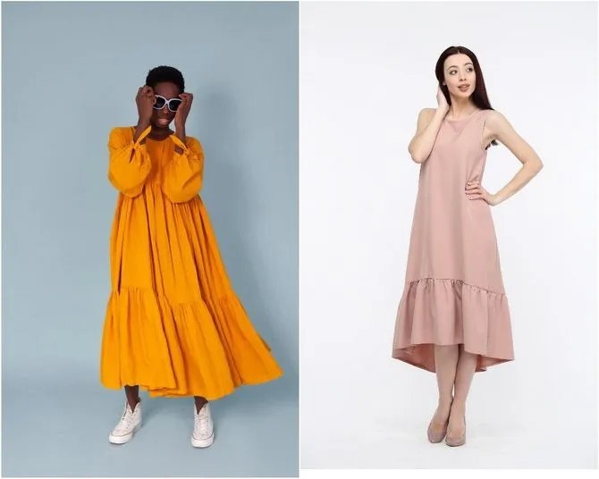 Широкие и роскошные: самые модные расклешенные платья 2021-2022 года 12