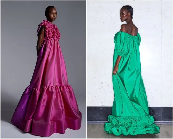 Широкие и роскошные: самые модные расклешенные платья 2021-2022 года 10