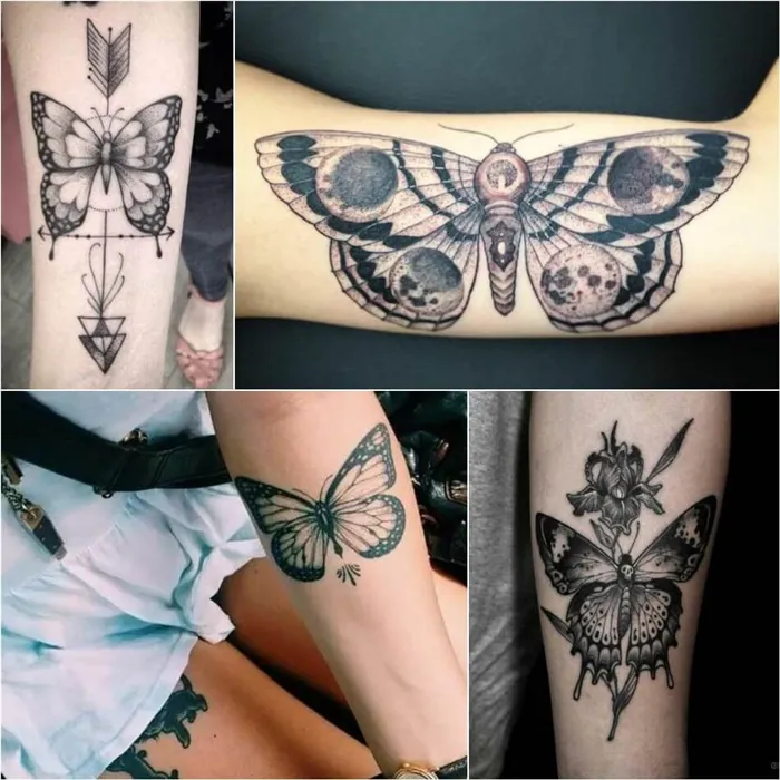 Тату бабочка - Женские тату с бабочкой - Татуировка бабочка женская