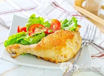 Калорийность курицы жареной - 254 ккал на 100 грамм