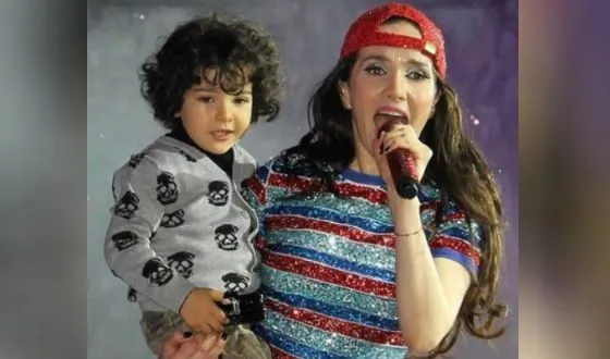 Наталья Орейро с сыном