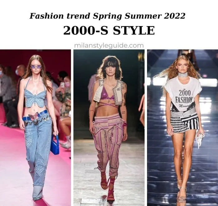 модные тренды женской одежды весна лето 2022 тренд 2000е