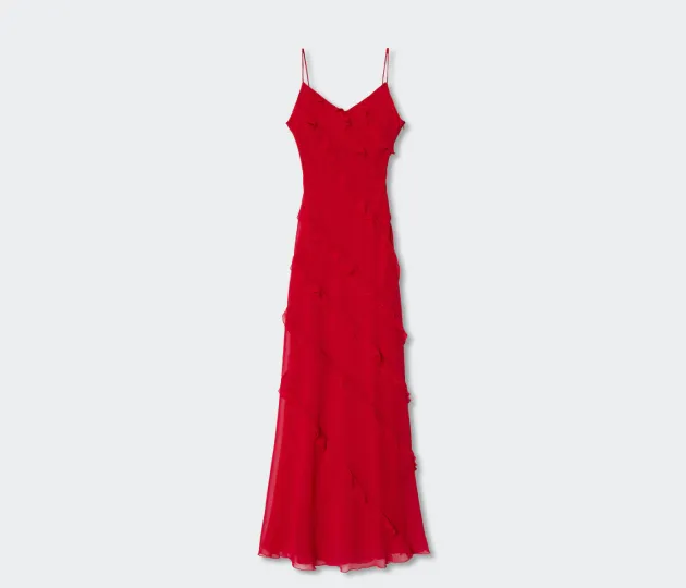 Летнее красное платье