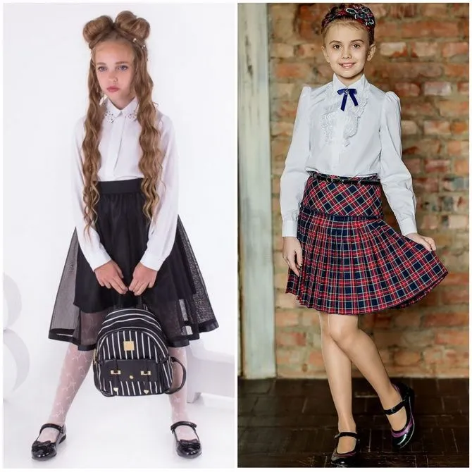 Модная школьная форма для девочек: стильные фото 2021-2022 года 16