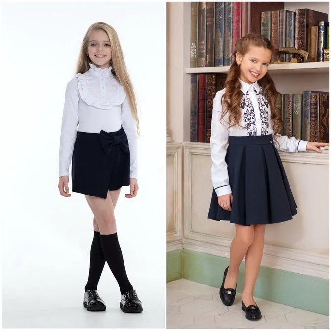 Модная школьная форма для девочек: стильные фото 2021-2022 года 15