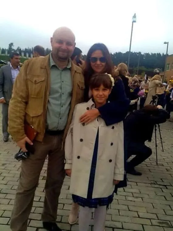 Екатерина Климова с мужем Ильей Хорошиловым и дочкой Лизой