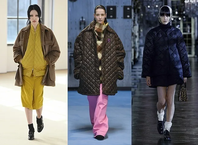 Стеганые куртки на показах Max Mara, Raf Simons, Dior осень-зима 2021/22 фото № 5