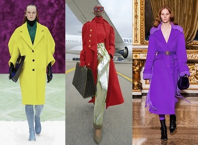Яркие пальто в коллекциях Prada, Balmain, Ermanno Scervino осень-зима 2021/22 фото № 4