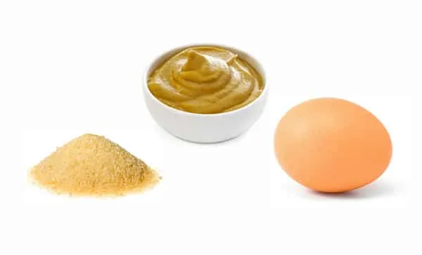 Желатин с горчицей и яйцом
