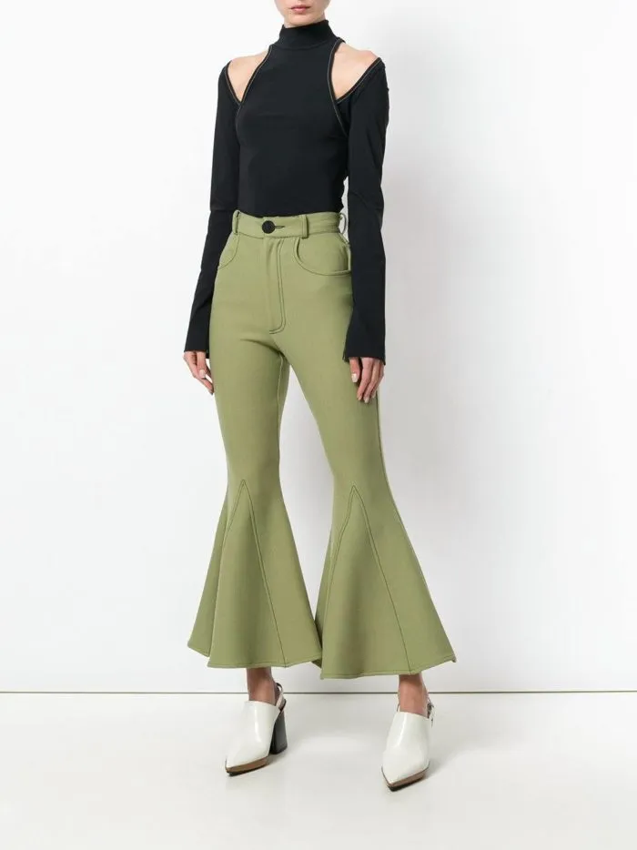 модные брюки весна лето 2024: зеленые