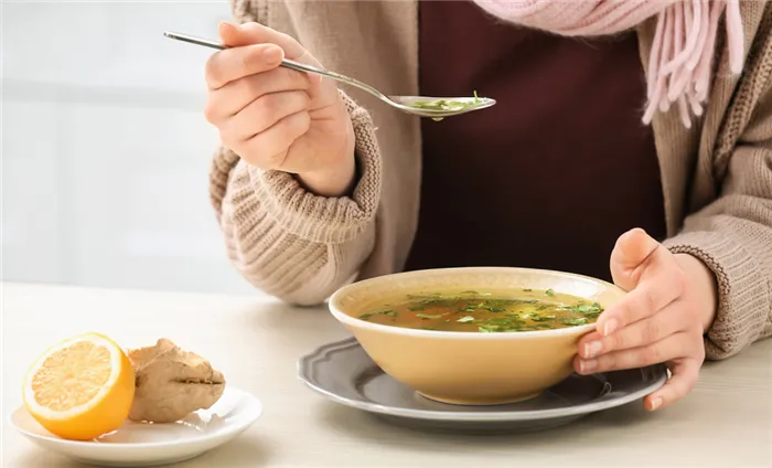 Особенности питания при простуде