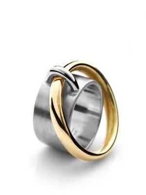 кольцо из разных видов золота
