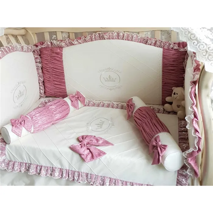 Комплект в кроватку Софт Luce розовый