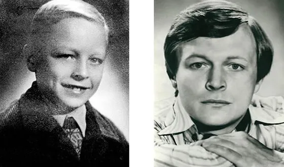 Борис Галкин в детстве (слева) и молодости (справа)