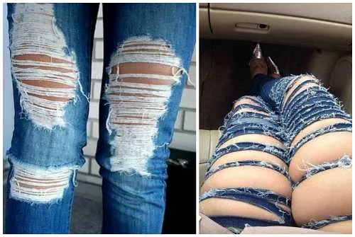 как сделать джинсы рваными_3