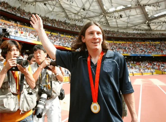 Лионель Месси на Олимпиаде 2008