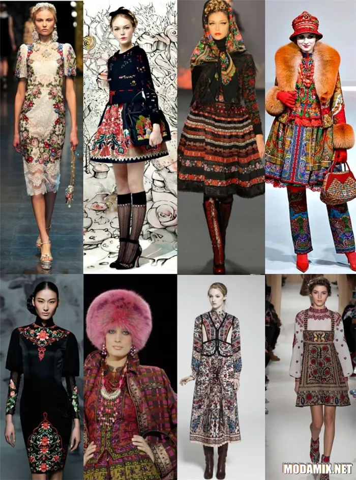Русский стиль одежды на подиуме