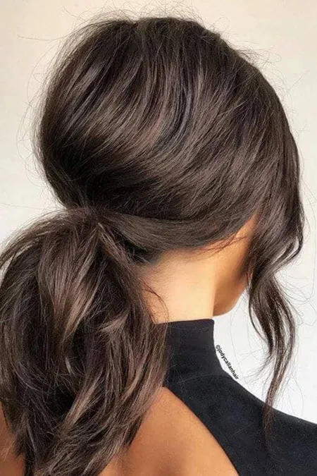 Прическа с собранными волосами