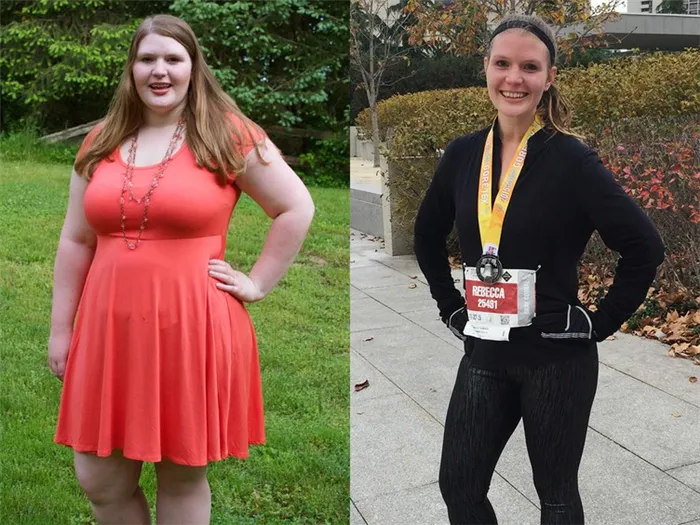 Бег - результаты до и после тренировки для похудения