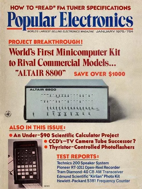 Обложка журнала Popular Electronics 1975 года