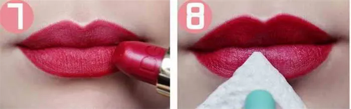 Как правильно накрасить губы помадой