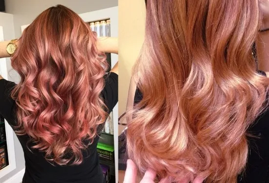 розовое золото краска для волос