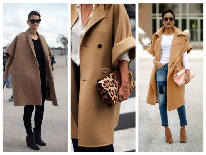 С чем носить женское пальто оверсайз - модные луки