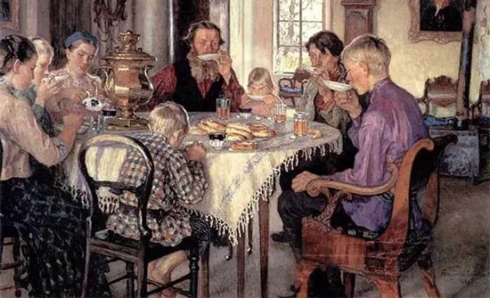 Русская традиция совместного чаепития