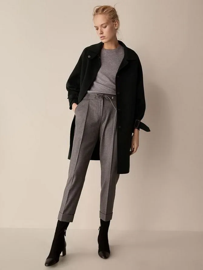 Шерстяные брюки — модный лук зимнего сезона 7
