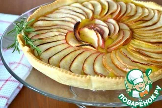 Рецепт: Французский яблочный пирог с розмарином