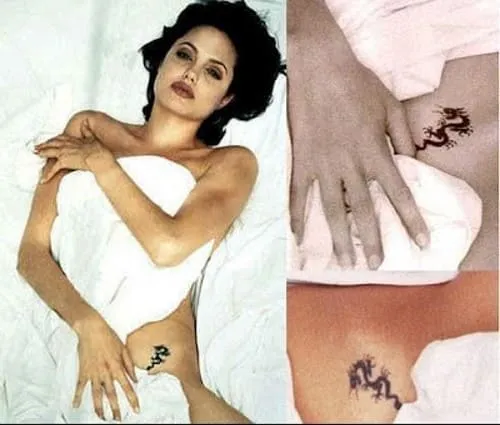 Татуировки Анджелины Джоли в интимном месте