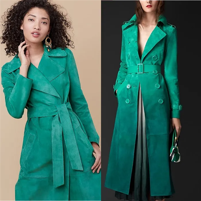 изумрудный оттенок зеленого пальто