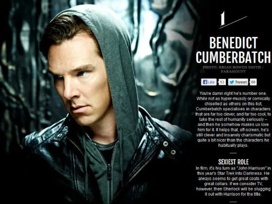 Журнал Empire: «Бенедикт Камбербэтч – самый сексуальный актер современности»