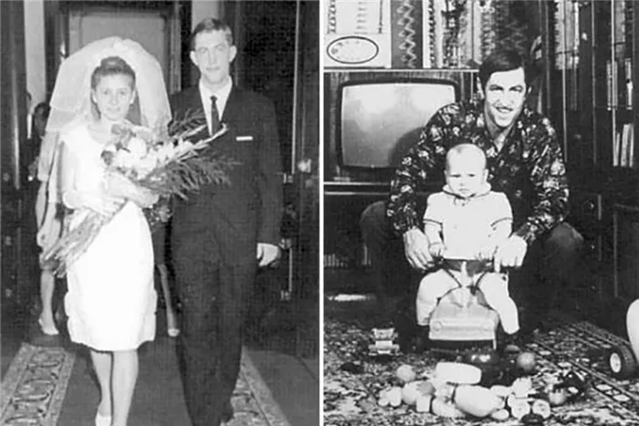 Борис Михайлов с женой и ребёнком