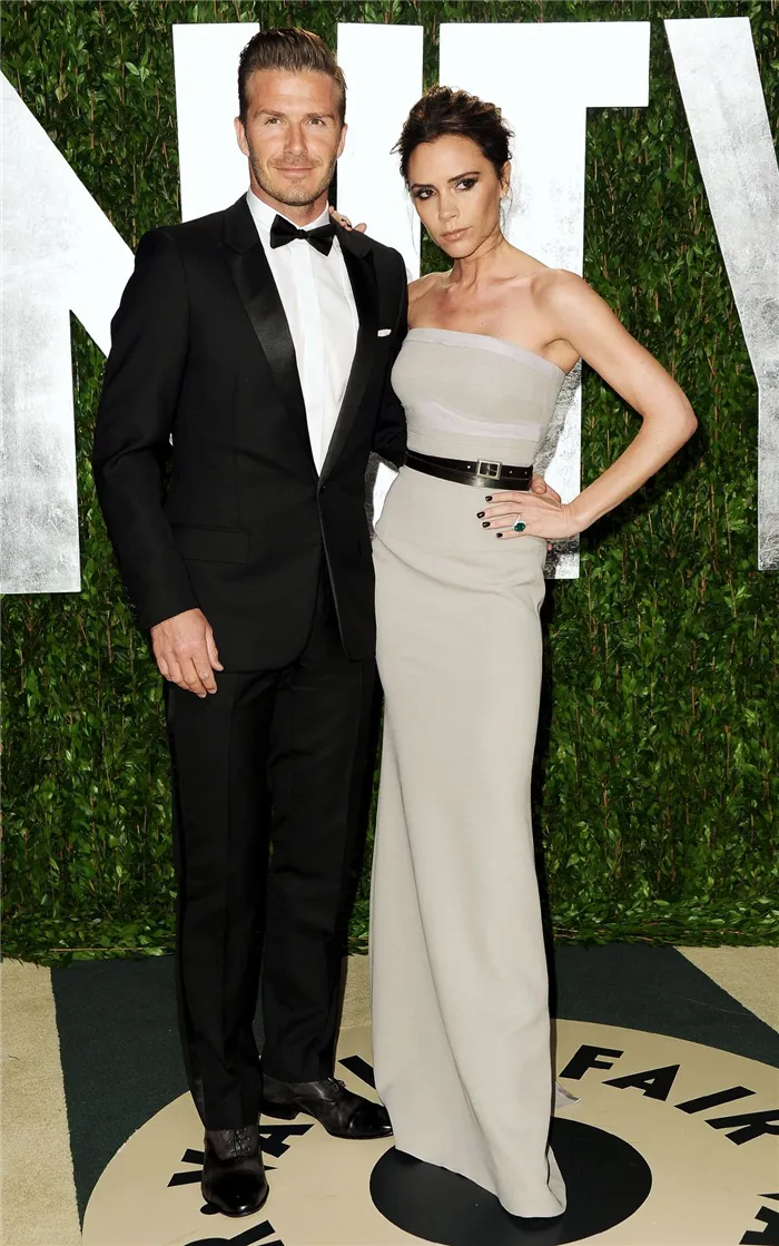 Дэвид Бекхэм и Виктория Бекхэм на вечеринке Vanity Fair Oscar Party 2012