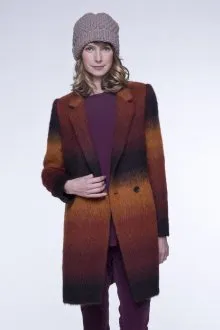 Пальто из альпаки разноцветное