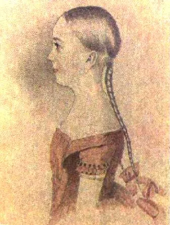 Мария Пушкина в возрасте 12 лет.