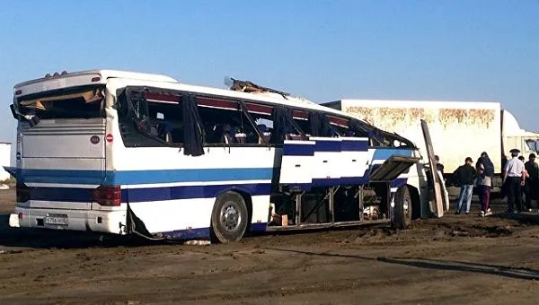 Столкновение пассажирского автобуса и грузового автомобиля в Дагестане