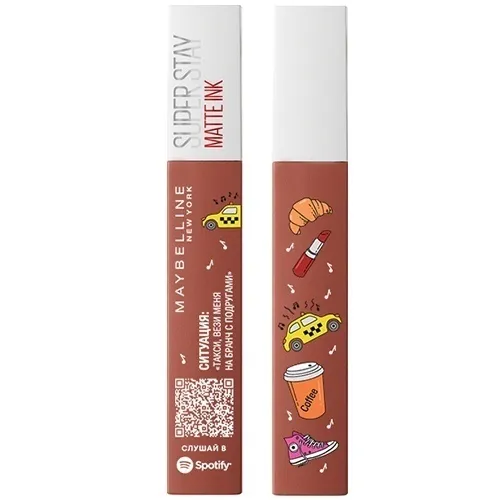 Стойкая жидкая матовая помада Maybelline New York х Spotify Super Stay Matte Ink фото № 8